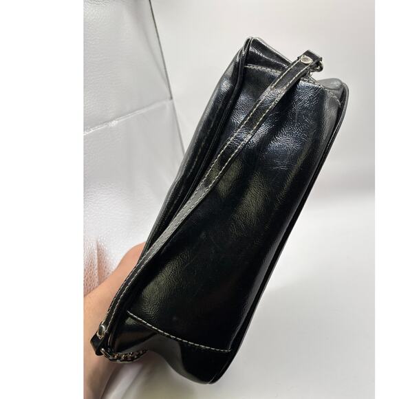 Vintage Y2K XOXO Shoulder Bag Black Chain Strap Punk Retro Cottagecore Boho - Picture 5 of 5